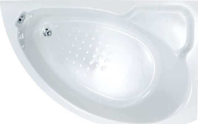 Μπανιέρα Ακρυλική 150x100x60cm Ασσύμετρη Δεξιά Γωνιακή Sanitec Lydia 569