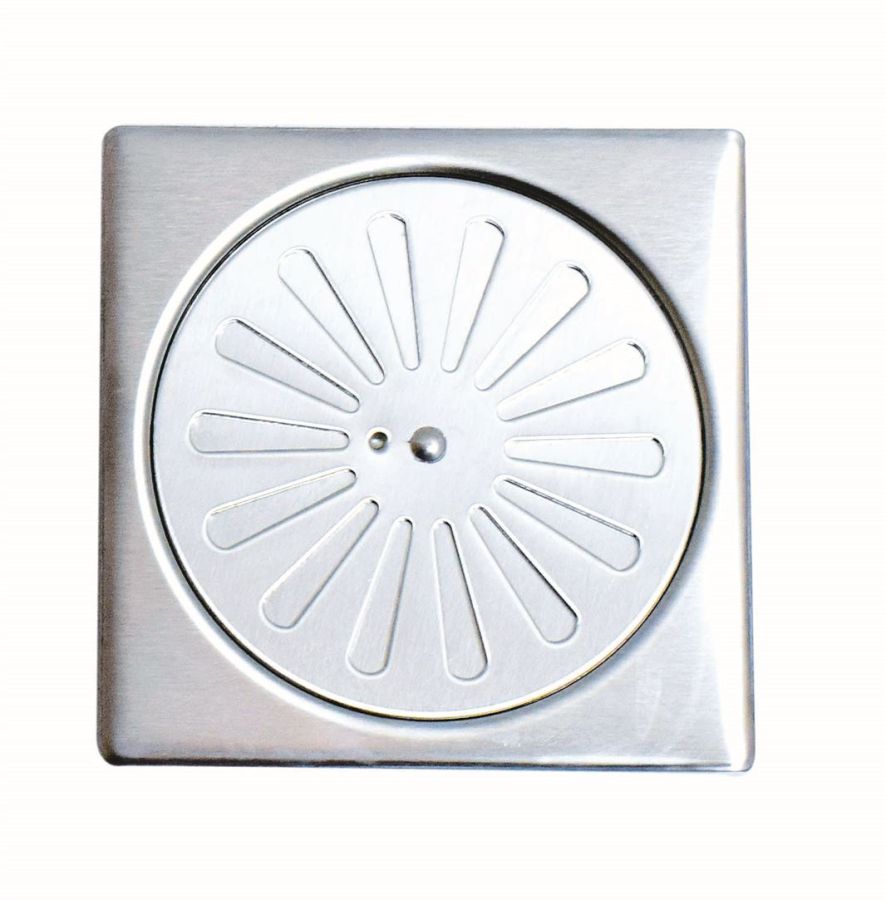 Σχαράκι Δαπέδου 12x12cm Σταθερό Β.Τ Χρωμέ Domistyle Axon 23088-23076