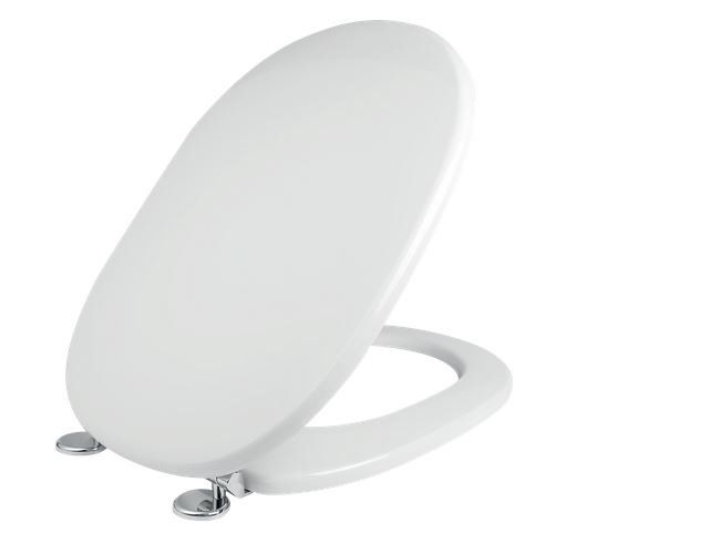 Κάλυμμα Λεκάνης WC Polyester B.T Λευκό 42,5-47,5x34,5cm Οπές 10-20cm για Ideal Standard Linda, Florile Elvit 0094