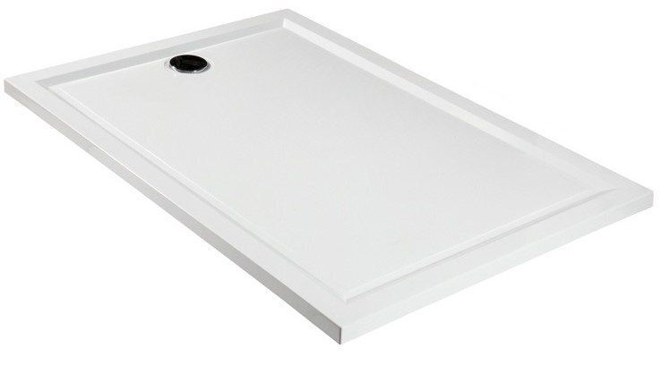 Ντουζιέρα Χυτή Λευκή 120x80xY2 εκ. με βαλβίδα αποχέτευσης Sanitec Flat Classic A201-00