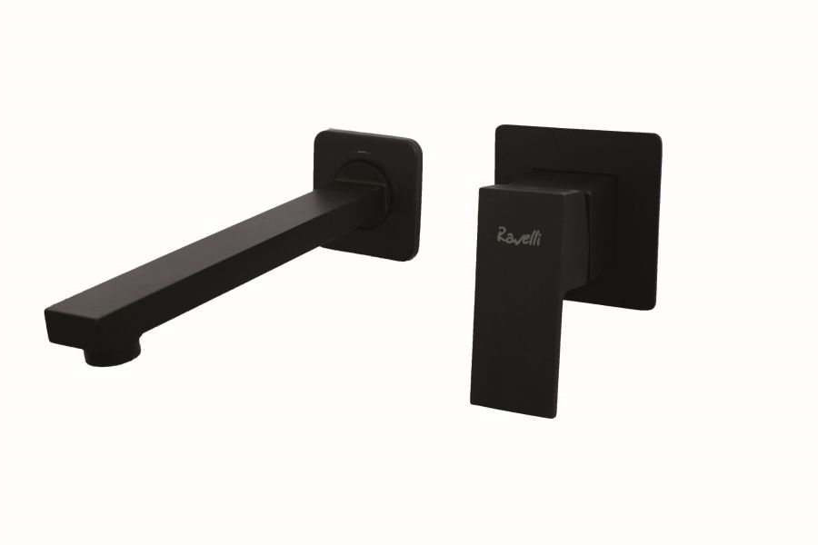 Μπαταρία Νιπτήρος Εντοιχισμού Αναμεικτική Μαύρη Ματ Ravelli Black Matt 20051B