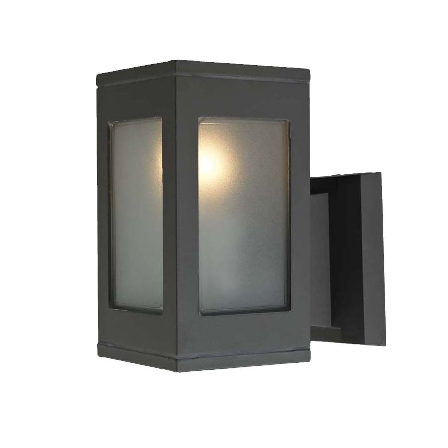 Απλίκα Επίτοιχη IP44 Υ17xM9xΠ15,5cm 1xE27 Χυτό Αλουμίνιο Γραφίτης-Γυαλί Sun Light A0239-1