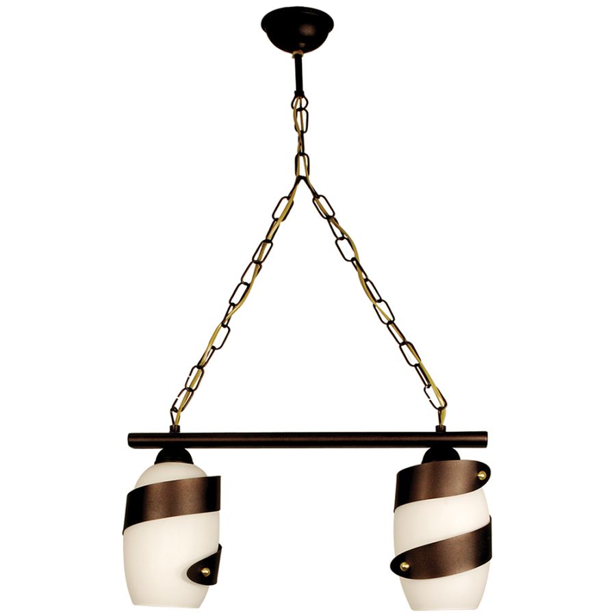 PDA 122-2 WH ΚΡΕΜΑΣΤΟ 2/Φ ΛΕΥΚΟ ΓΥΑΛΙ ΣΚΟΥΡΙΑ ΡΑΓΑ 2ΧΕ27 ARlight 0101100