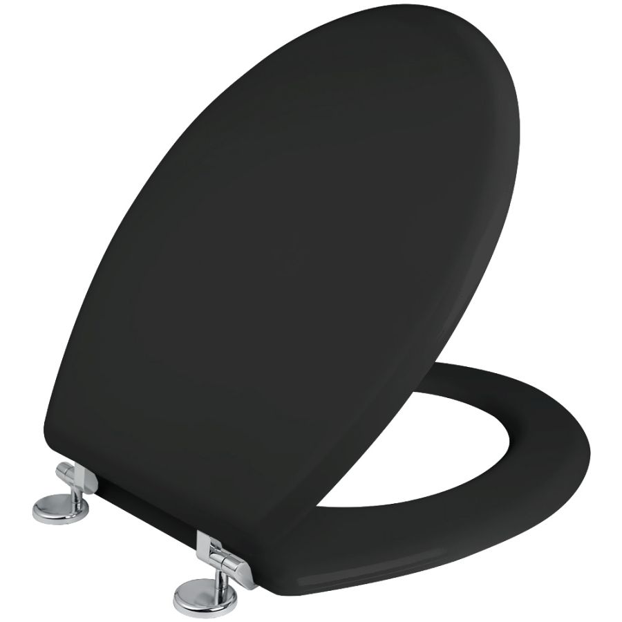 Κάλυμμα Λεκάνης WC MDF Μαύρο 40-46 x36 cm Elvit 0273-Black