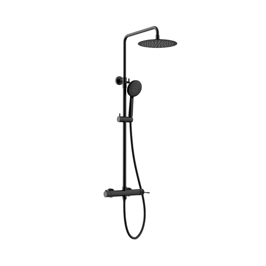 Orabella Preciosa Black matt - Στήλη ντουζ με στρόγγυλη κεφαλή Φ250 10264