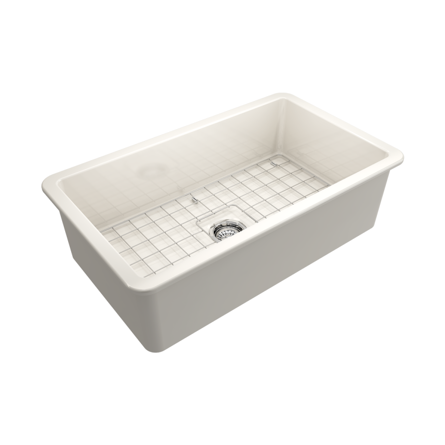 Νεροχύτης Πορσελάνης Ένθετος-Υποκαθήμενος 81x48cm Bocchi Farmhouse White Matt 1362-301