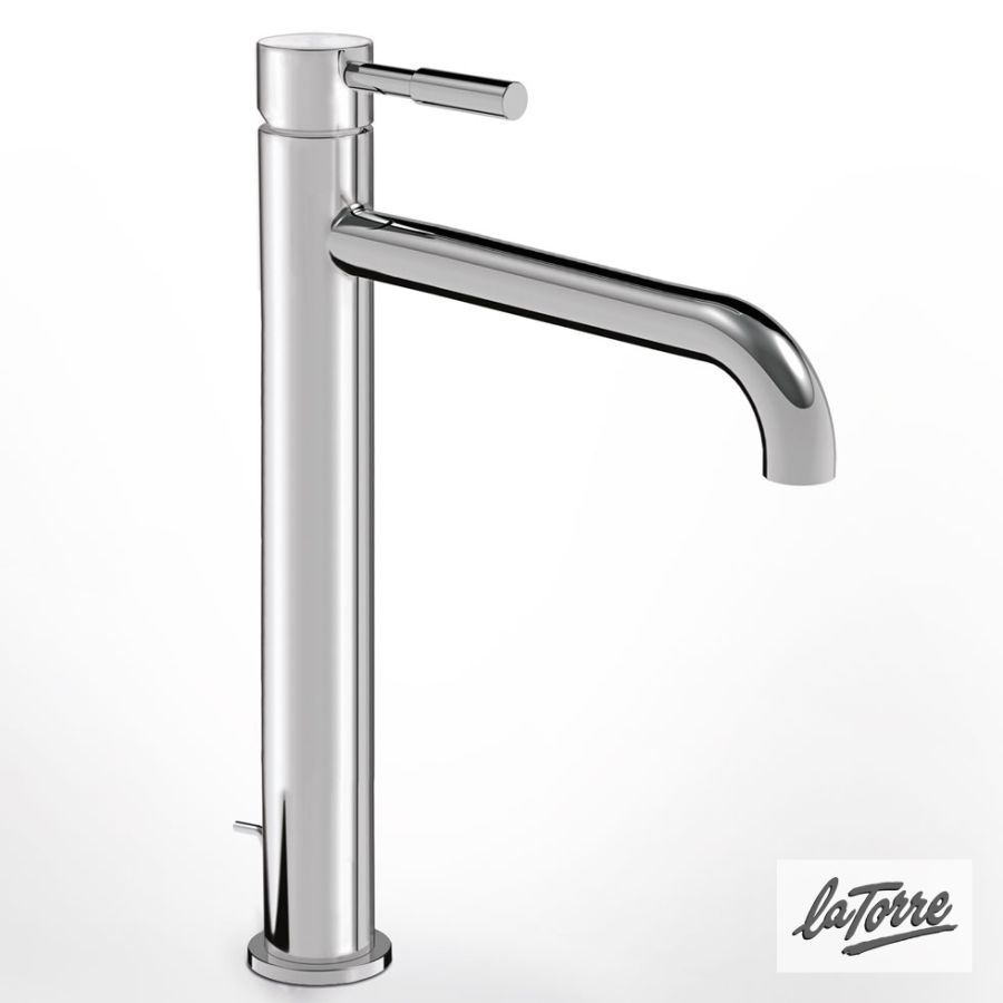 Μπαταρία Νιπτήρα Υψηλή με Βαλβίδα Clic-Clac Τech La Torre Chrome 12507-100