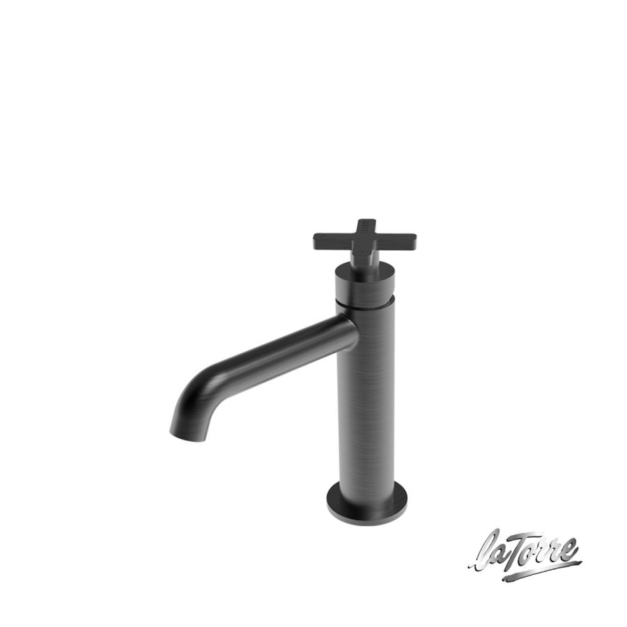Μπαταρία Νιπτήρα με Βαλβίδα Clic-Clac Εlle Cross La Torre Black Brushed 38004-410