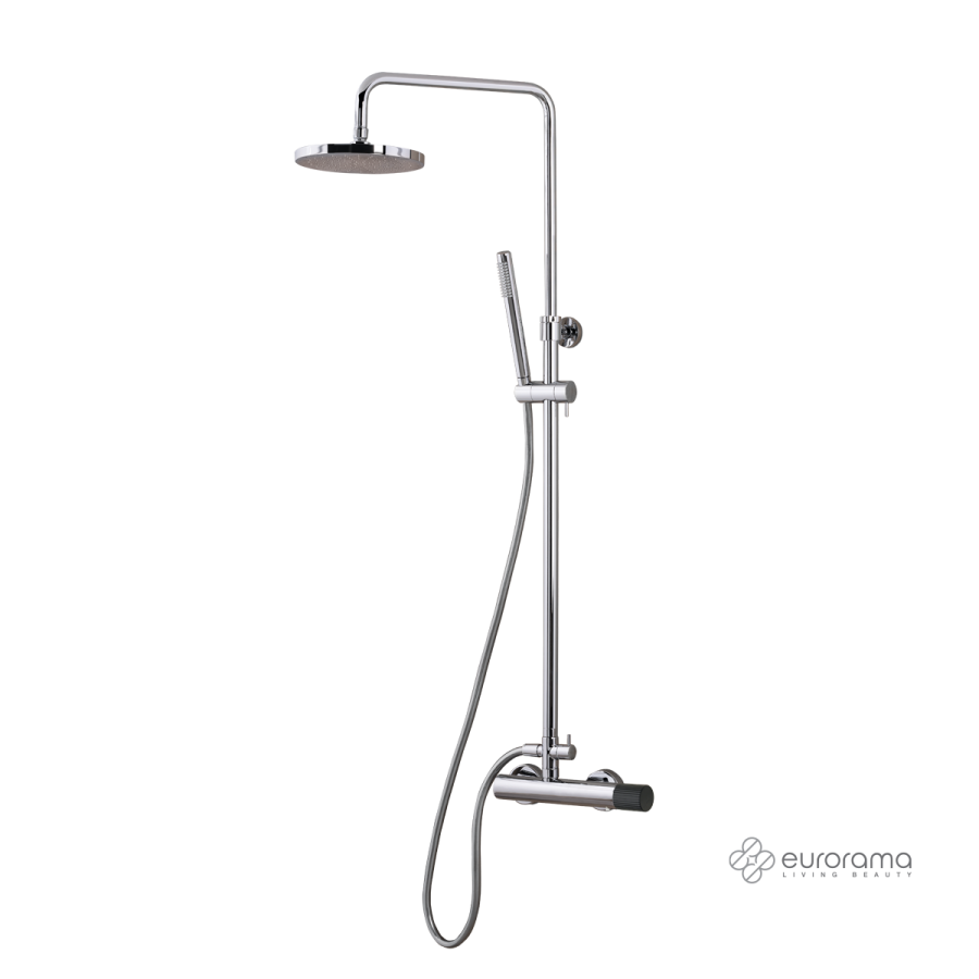 Μπαταρία Ντουζιέρας με Κεφαλή και Κολώνα ρυθμιζόμενου ύψους OSO Chrome 178065-100