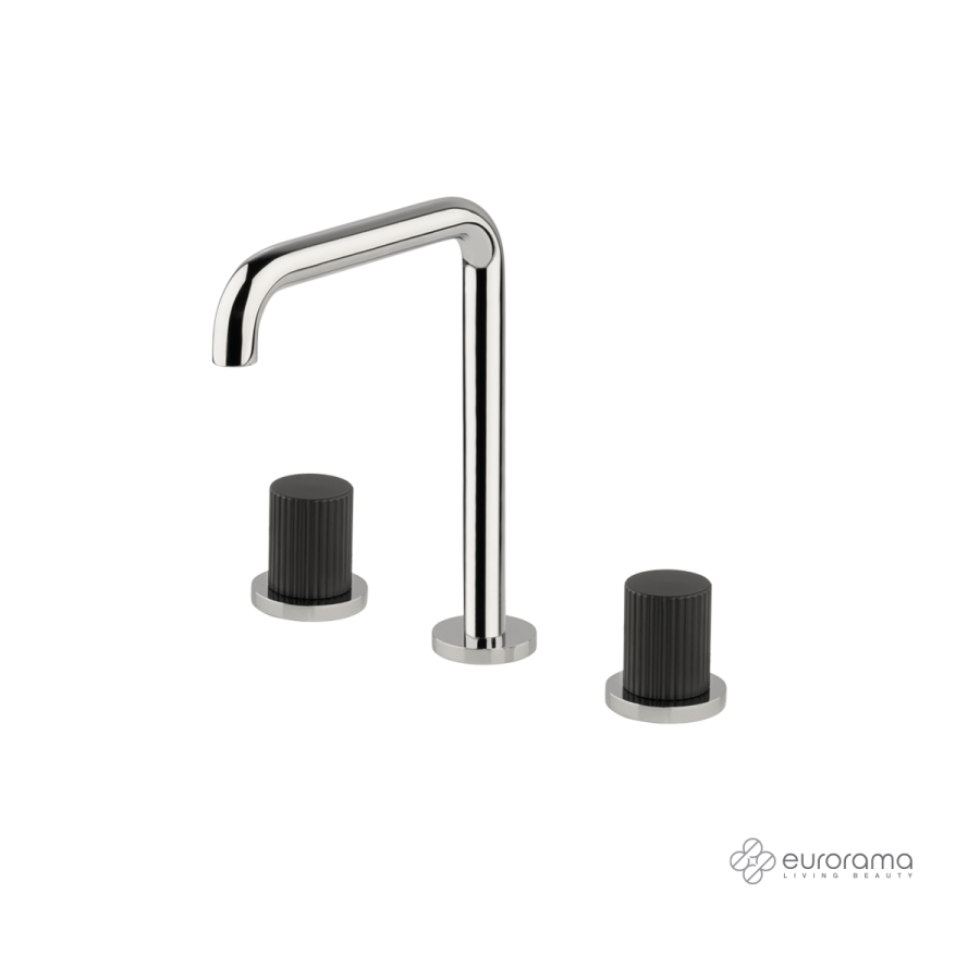 Μπαταρία Νιπτήρα Επικαθήμενη 3 οπών με Βαλβίδα Clic-Clac OSO Eurorama Chrome 178331-100