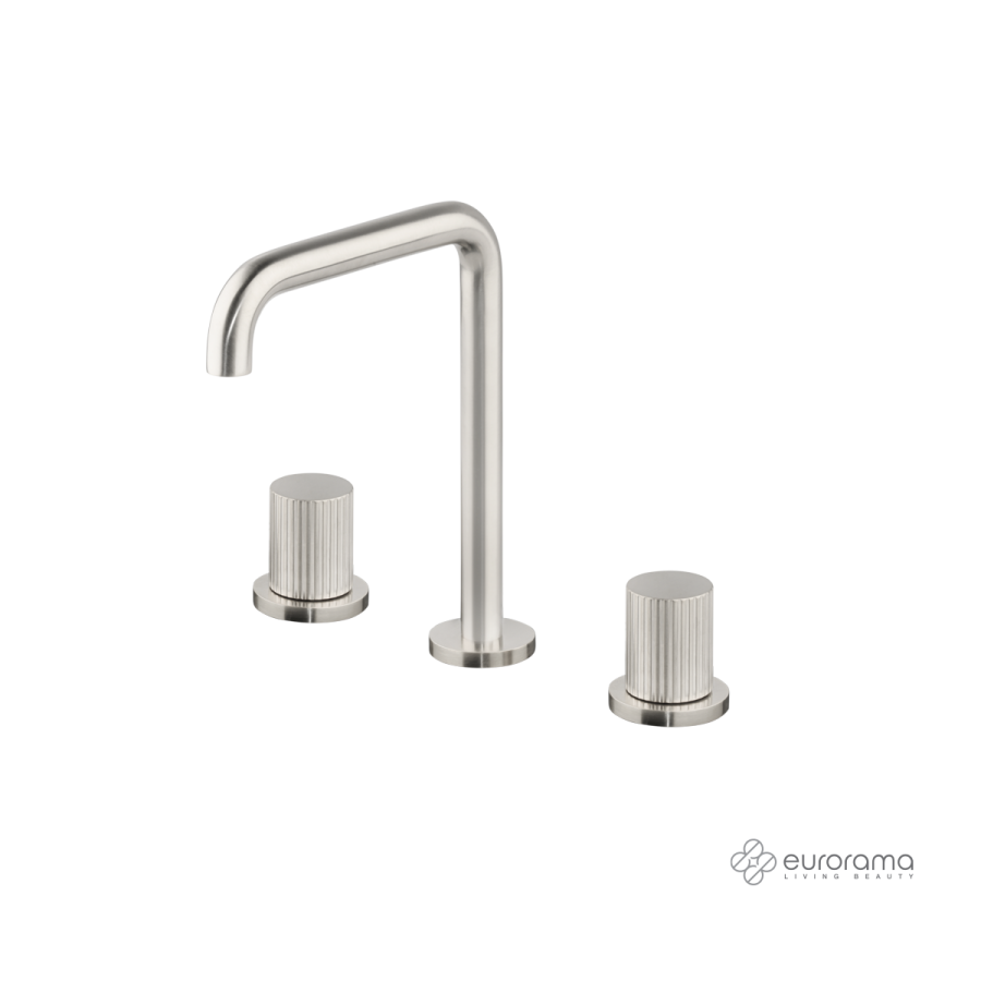 Μπαταρία Νιπτήρα Επικαθήμενη 3 οπών με Βαλβίδα Clic-Clac OSO Eurorama Inox 178331-110