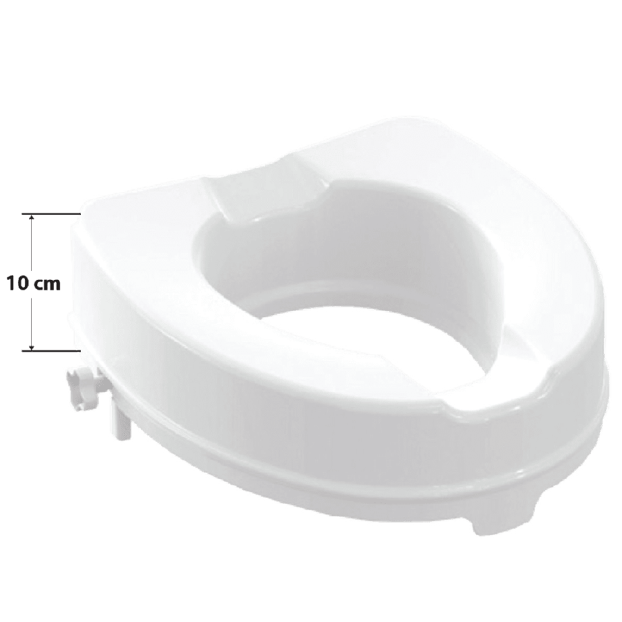 Κάθισμα Λεκάνης W.C Υπερυψωμένo Ύψος 10cm Λευκό Polyester 40,5-36,5cm Πλαστικά στηρίγματα Α.Μ.Ε.Α Elvit AMEA 0205