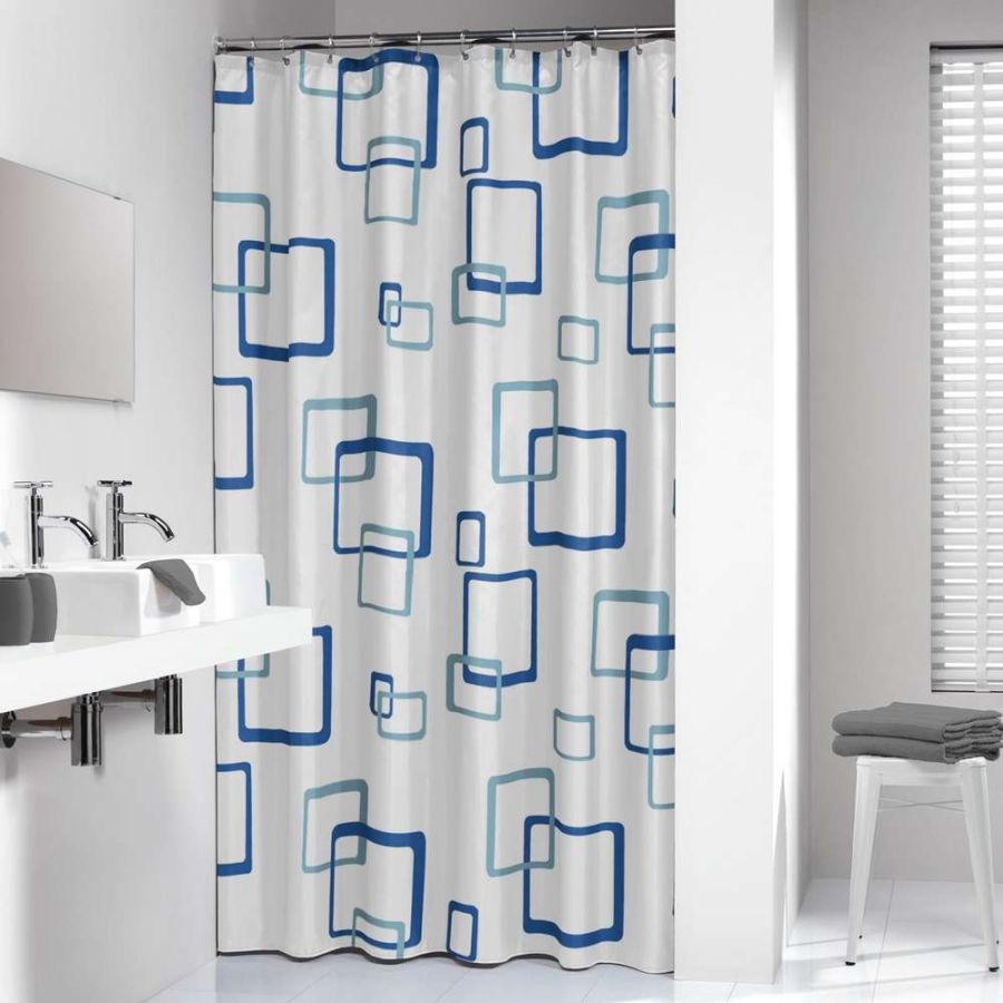 Retro 180x200 blue κουρτίνα μπάνιου πλαστική Sealskin 211521324