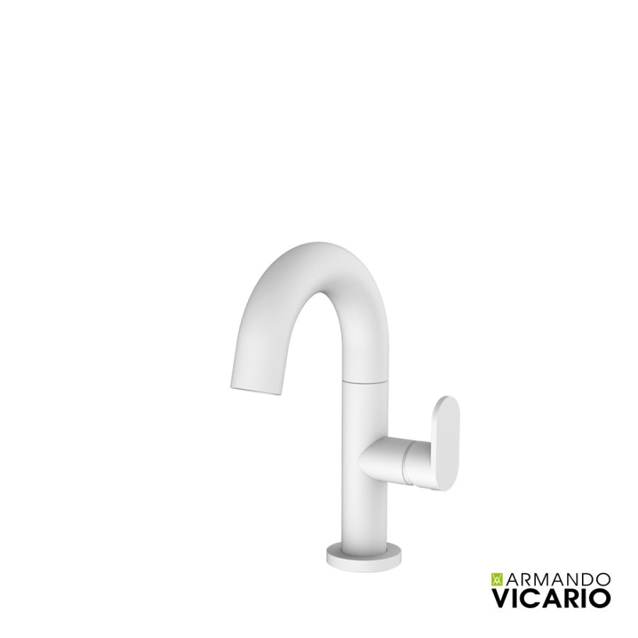 Μπαταρία Νιπτήρα με Βαλβίδα Clic-Clac Slim Vicario White Matt 500010-300
