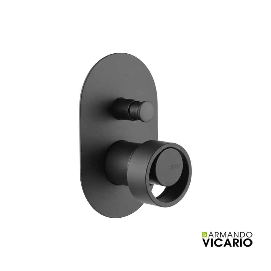 Μίκτης Εντοιχισμού 2 Εξόδων Halo Vicario Black Matt 515050D-400