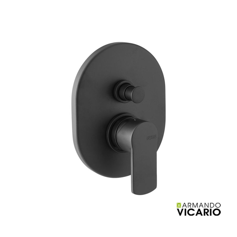 Μίκτης Εντοιχισμού 2 Εξόδων Glam Vicario Black Matt 610050D-400