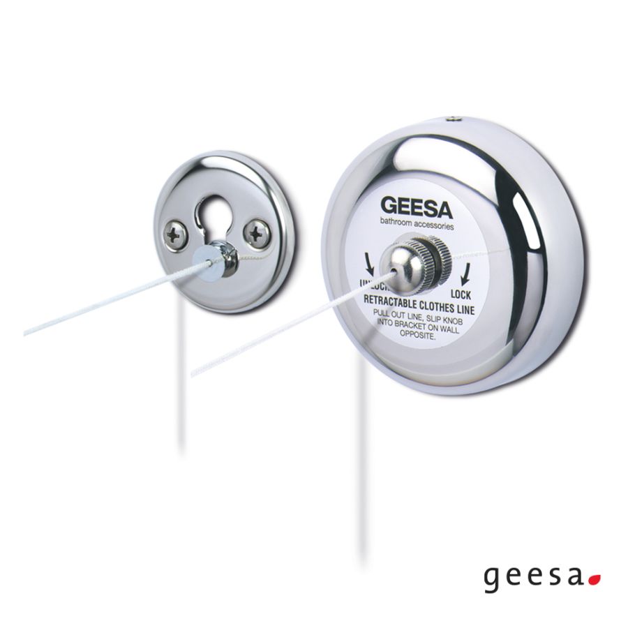Σχοινί για Ρούχα Αναδιπλούμενο, Geesa Inox Chrome 134