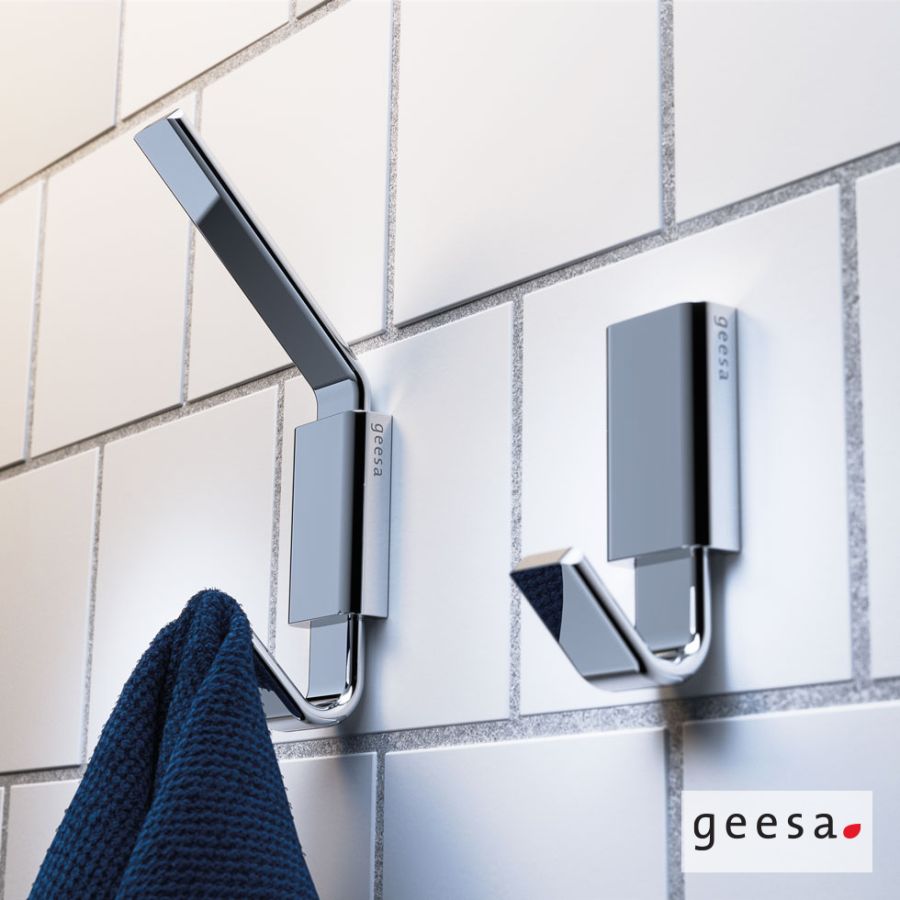 Άγκιστρο μπάνιου διπλό AIM Geesa Chrome 8415