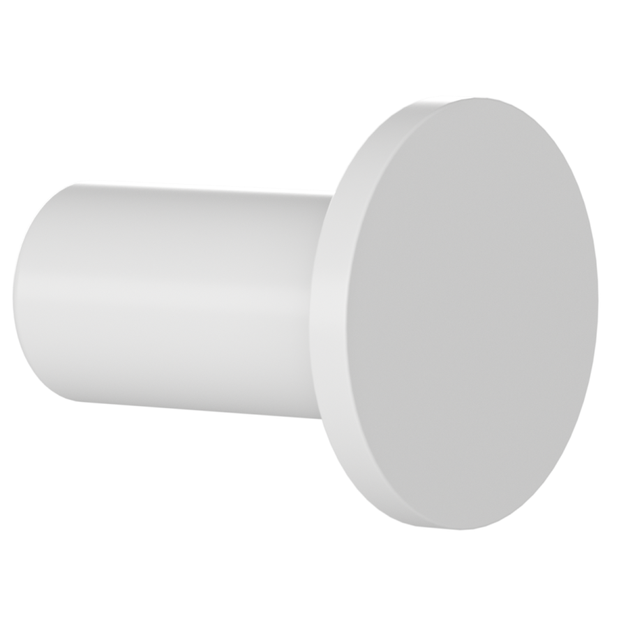 Άγκιστρο Μονό Ø28x32mm Λευκό Ματ Verdi Omicron White Matt 3021201