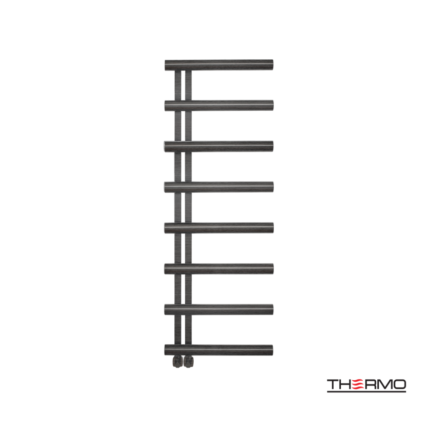 Θερμαινόμενη Πετσετοκρεμάστρα μπάνιου Inox ACCENT 138x50 Black Brushed PVD ACC13850-411