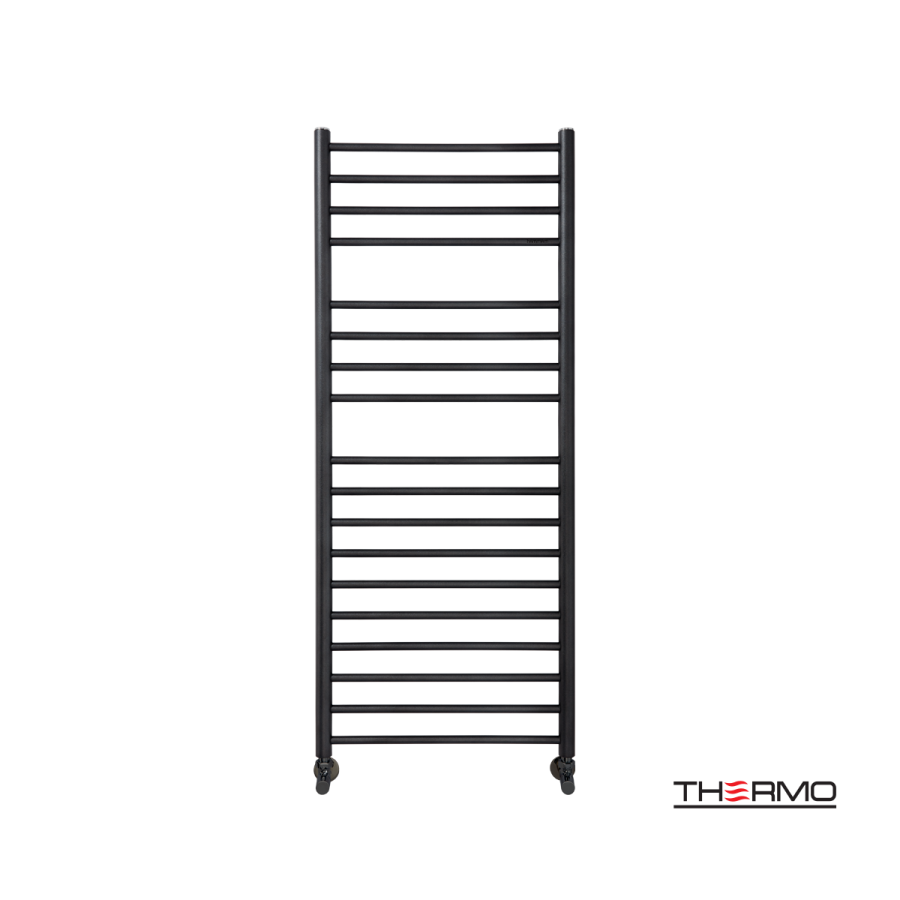 Θερμαινόμενη Πετσετοκρεμάστρα μπάνιου Inox BELLAVIA 120x50 Silk Black BEL12050-401