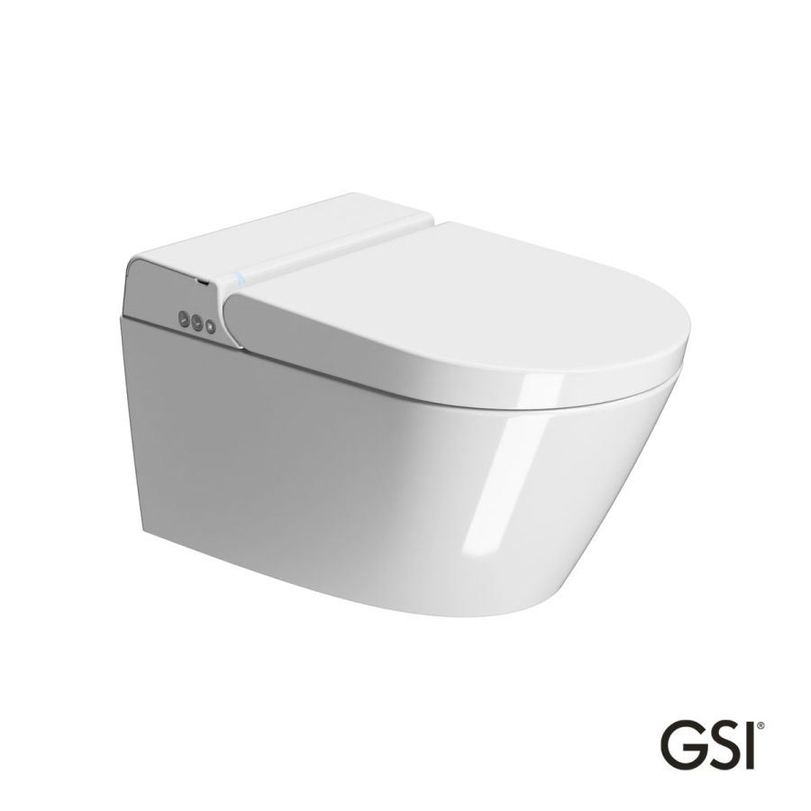 Λεκάνη Κρεμαστή PURA/59 Swirlflush με σύστημα ηλεκτρονικού μπιντέ, White GSI Ιταλίας 7418K-300