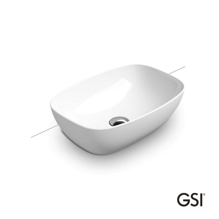 Νιπτήρας Πορσελάνης Nubes 50x35 GSI White 9784-300