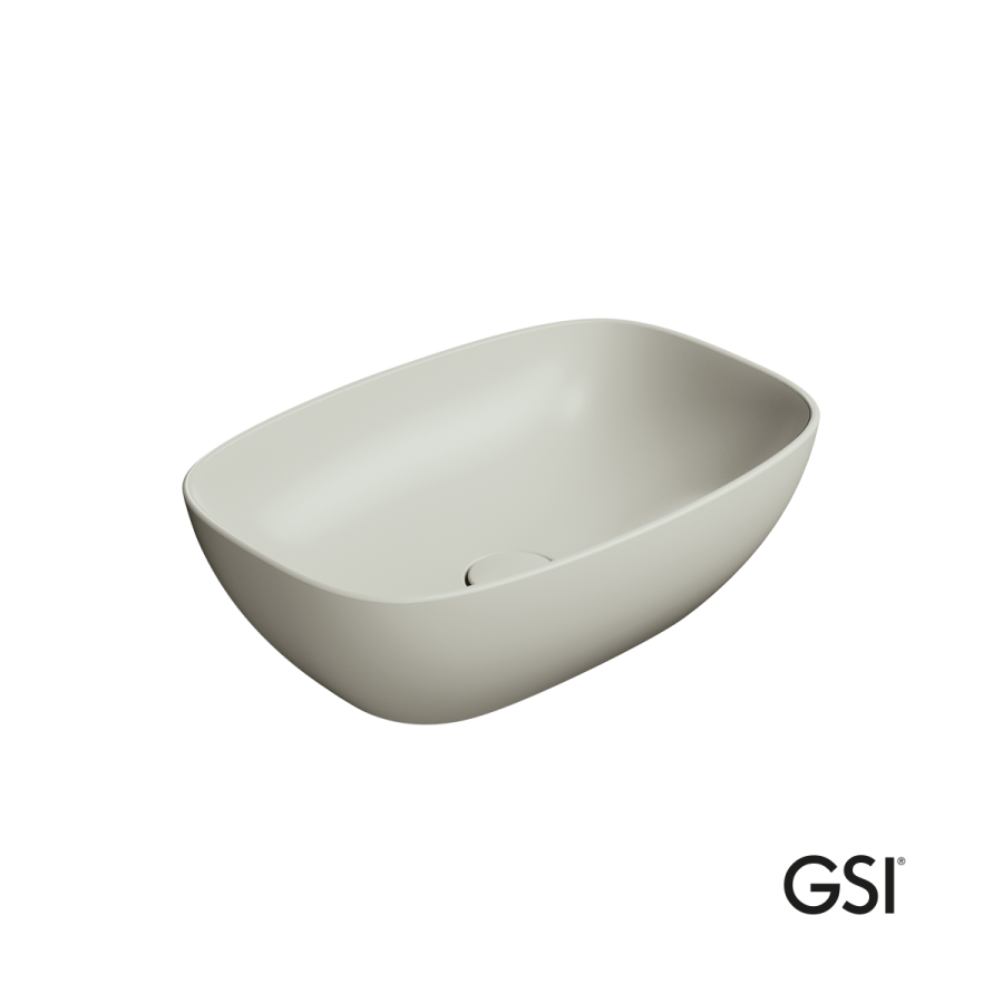 Νιπτήρας Πορσελάνης Nubes 50x35 GSI Cenere 9784-450