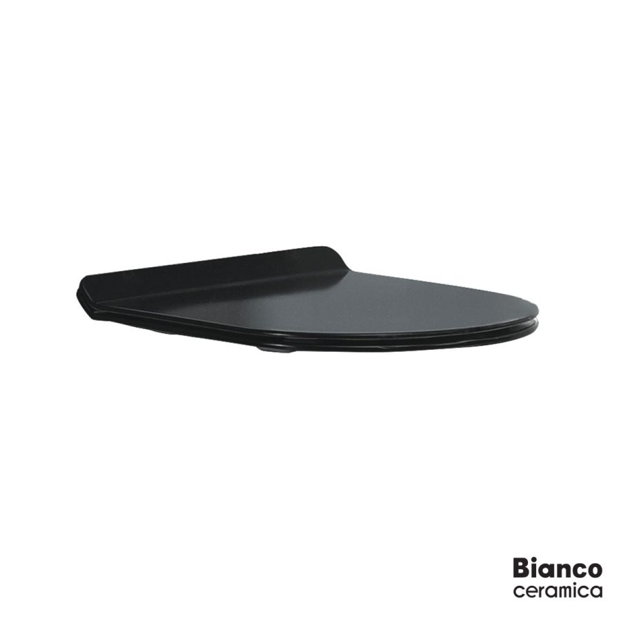 Κάλυμμα Λεκάνης AD120 Slim Soft Close, Bianco Ceramica Black Matt 9620SC-401