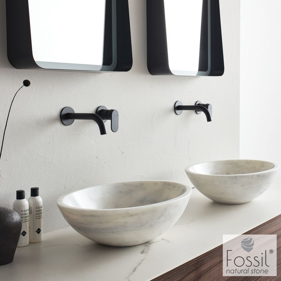 Νιπτήρας Μαρμάρινος Mica 55x41 h.16 Fossil Carrara Nuovo DR55-300