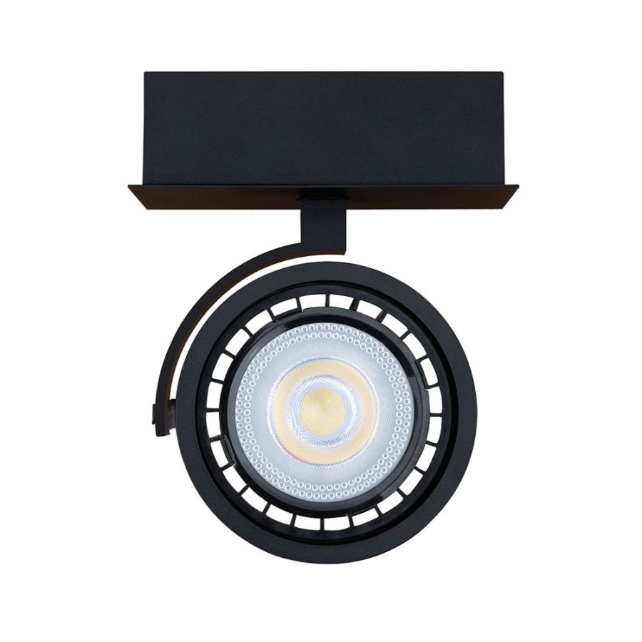 Σποτ Ράγας 4 Αγωγών /3 Κυκλωμάτων 1xR111 GU10 150xW72xH180 mm Μαύρο Viokef Flis 4224500