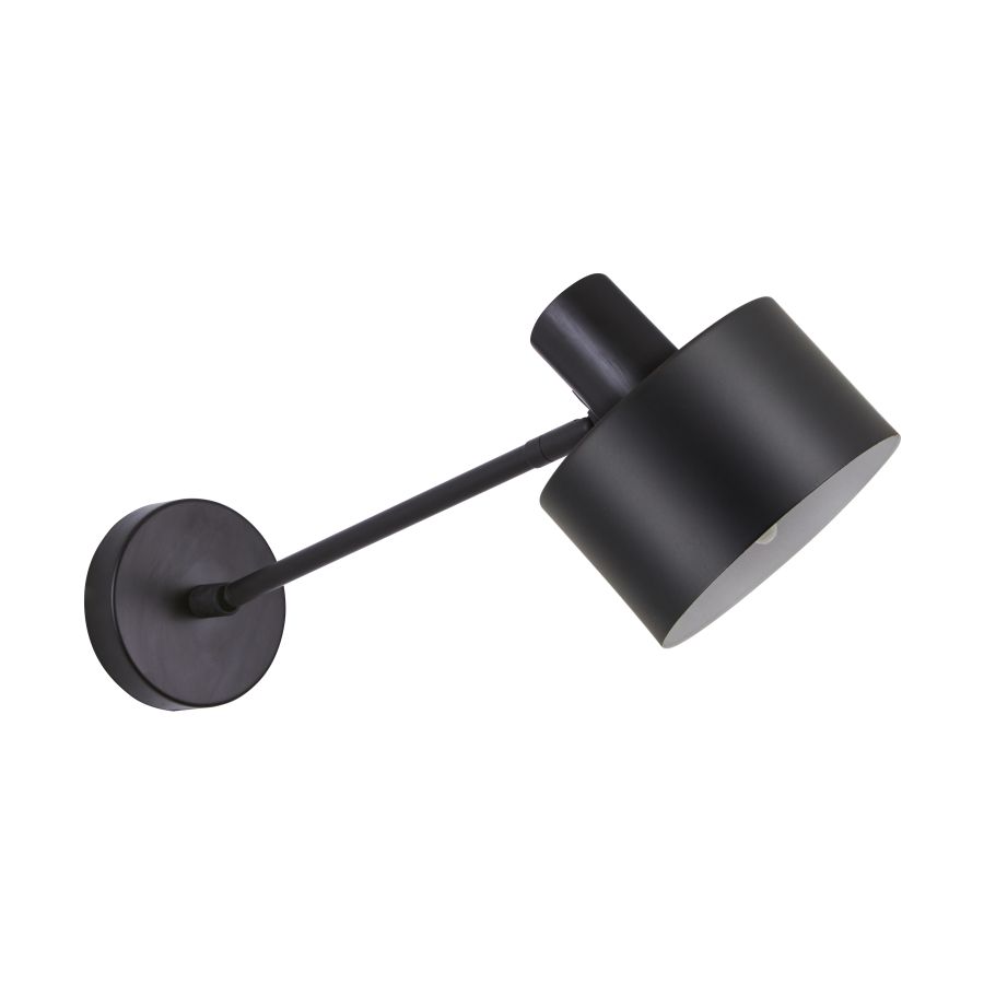 SE21-BL-22-MS1 ADEPT BLACK WALL LAMP BLACK METAL SHADE+ HOMELIGHTING 77-8323