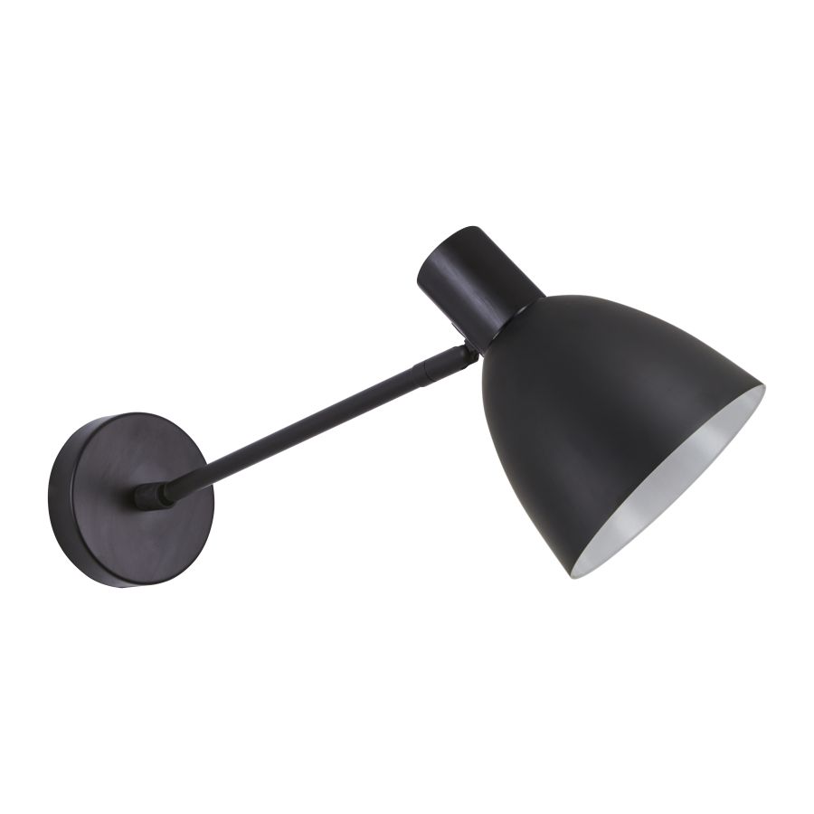 SE21-BL-22-MS2 ADEPT BLACK WALL LAMP BLACK METAL SHADE+ HOMELIGHTING 77-8324