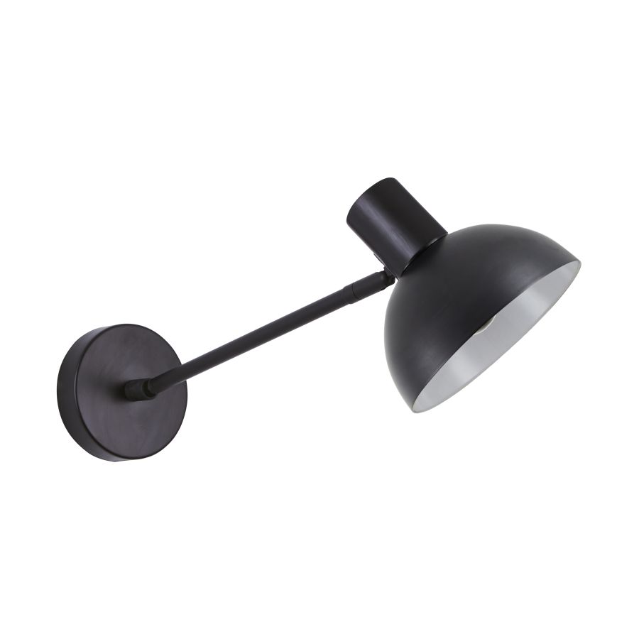 SE21-BL-22-MS3 ADEPT BLACK WALL LAMP BLACK METAL SHADE+ HOMELIGHTING 77-8325