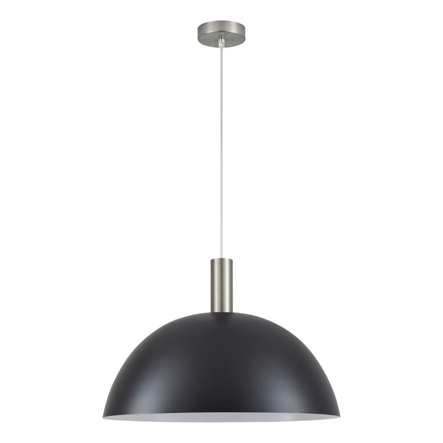 SE21-NM-4-MS50 ADEPT TUBE Nickel Matt Pendant Black Metal Shade+ HOMELIGHTING 77-8410