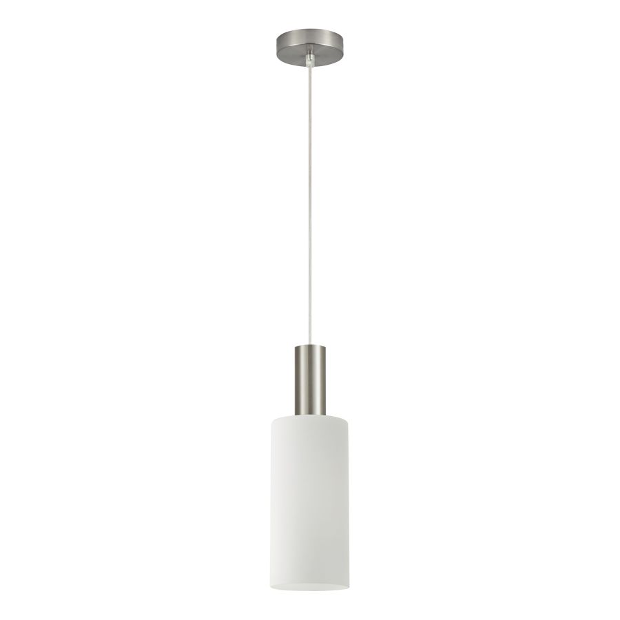 SE21-NM-4-GL3 ADEPT TUBE Nickel Matt Pendant White Glass+ HOMELIGHTING 77-8470