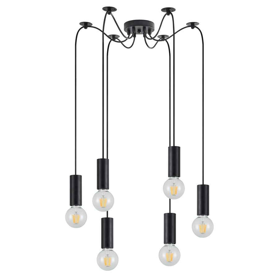 SE21-BL-4-BL6 ADEPT TUBE Black Pendant+ HOMELIGHTING 77-8477