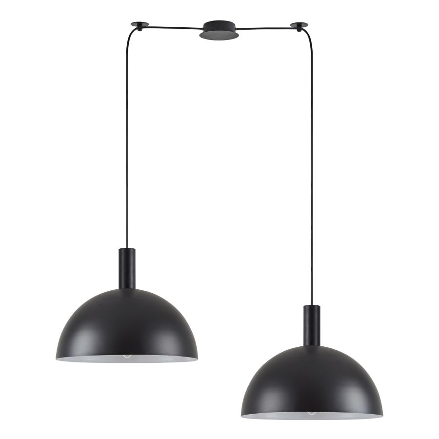SE21-BL-4-BL2-MS40 ADEPT TUBE Black Metal Shade Pendant+ HOMELIGHTING 77-8500
