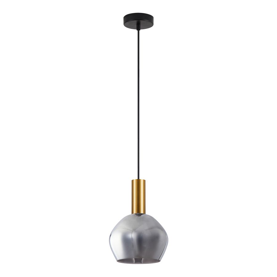 SE21-GM-4-GL2 ADEPT TUBE Gold Matt Pendant Smoked Glass+ HOMELIGHTING 77-8581