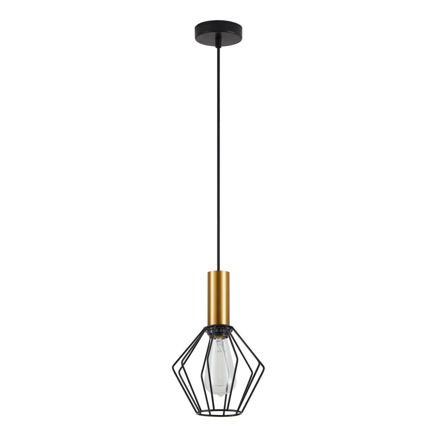 SE21-GM-4-GR1 ADEPT TUBE Gold Matt Pendant Black Metal Grid+ HOMELIGHTING 77-8617