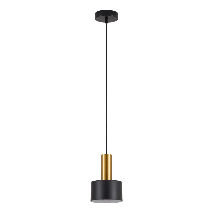 SE21-GM-4-MS1 ADEPT TUBE Gold Matt Pendant Black Metal Shade+ HOMELIGHTING 77-8631