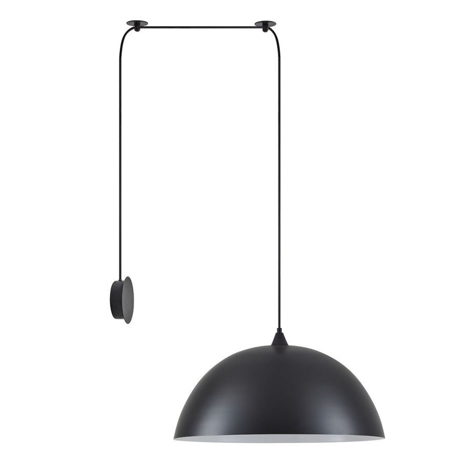 SE21-BL-B10-BL1W-MS50 ADEPT PENDANT Black Metal Shade Wall Lamp+ HOMELIGHTING 77-8890