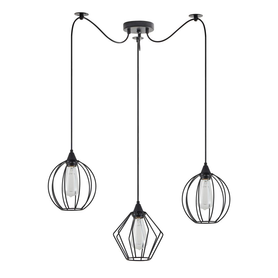SE21-BL-B10-BL3-GR12 ADEPT FLEX Black Metal Grid Pendant+ HOMELIGHTING 77-8954