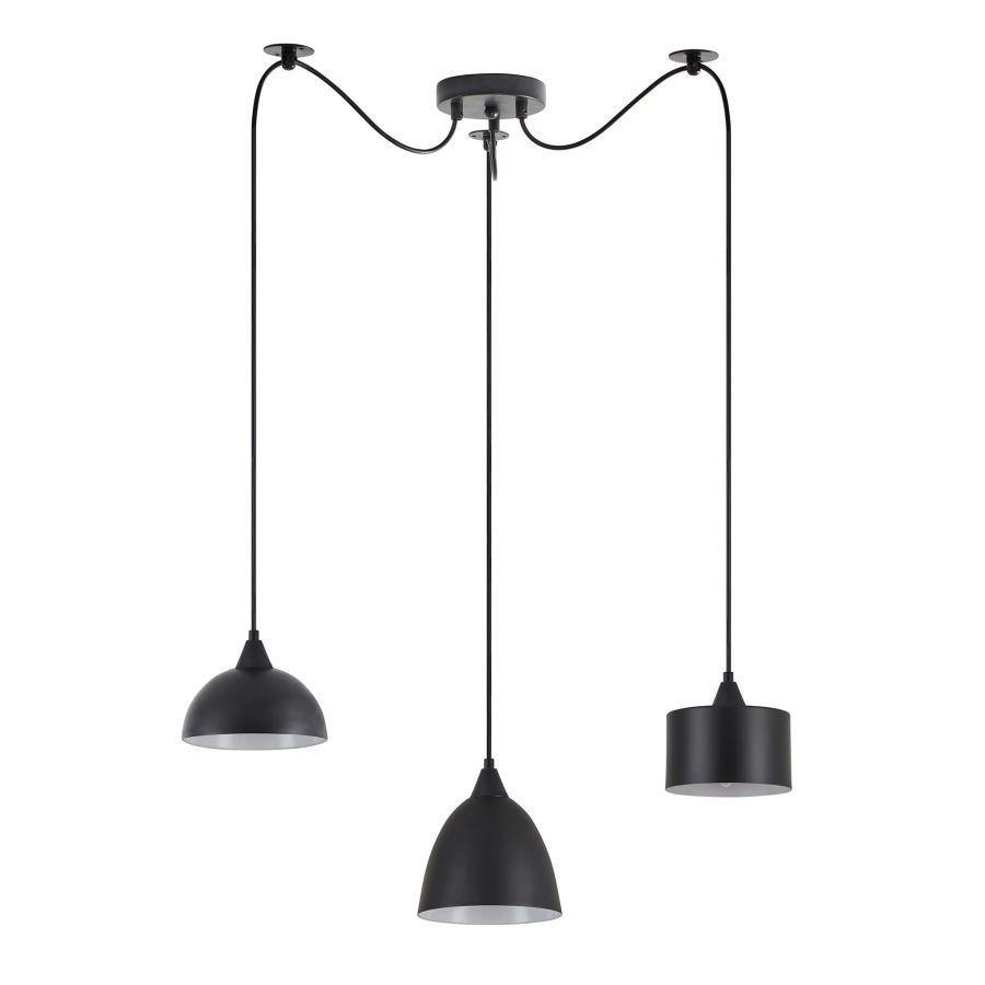 SE21-BL-B10-BL3-MS123 ADEPT FLEX Black Metal Shade Pendant+ HOMELIGHTING 77-8959