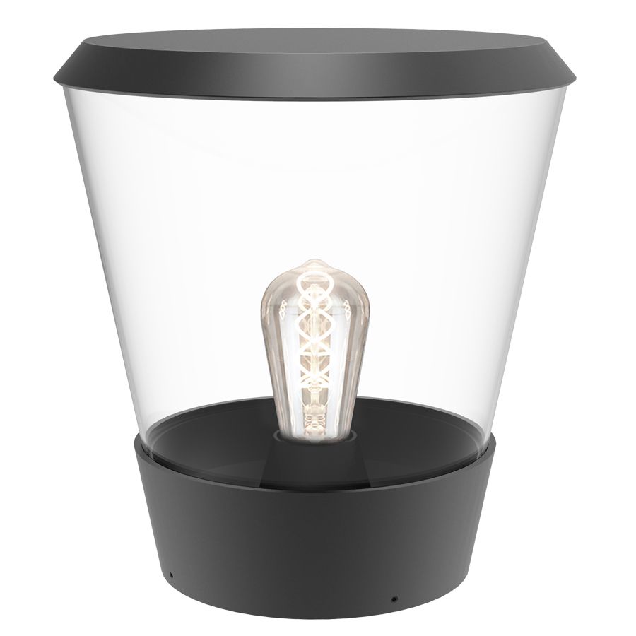 Φωτιστικό Επιδαπέδιο Εξ.Χώρου IP44 H50x12,5cm 1xE27 Χυτό Αλουμίνιο Γραφίτης Sun Light GL19312