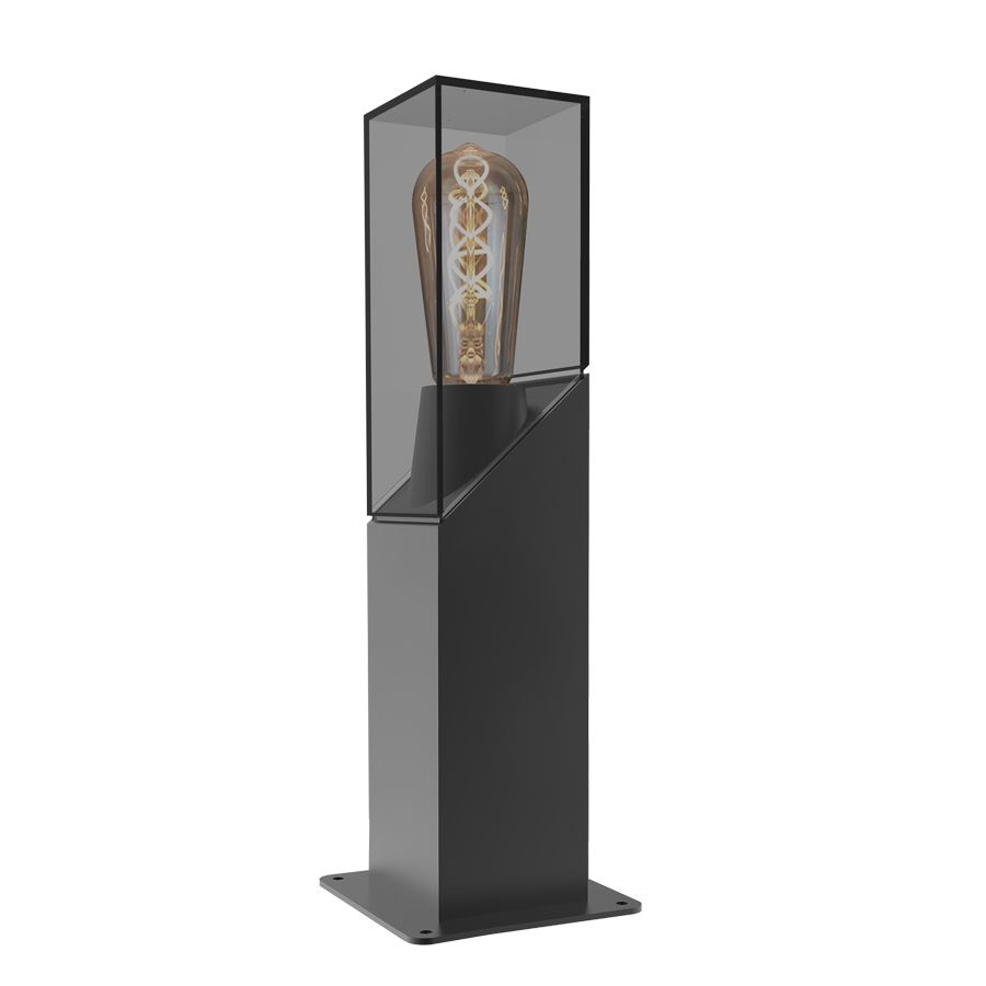 Κολωνάκι Εξ.Χώρου IP54 H40x8,5x8,5,5cm 1xE27 Χυτό Αλουμίνιο Γραφίτης Sun LIght GL19501