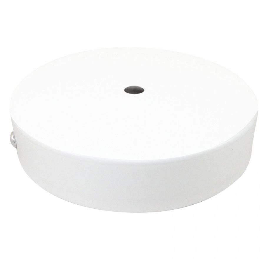 Ροζέτα Λευκή Στρογγυλή Βάση Ø100xH25mm 1Τρύπα Enjoy EL329101