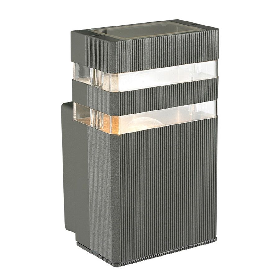 Απλίκα Επίτοιχη Εξ.Χώρου IP44 19x11x11cm Χυτό Αλουμίνιο Ανθρακί Sun Light JB8091/1