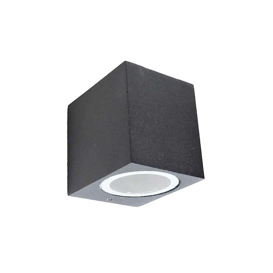 Φωτιστικό Επιτοίχιο Εξ.Χώρου IP44 1xGU10 92x68x68mm Χυτό Αλουμίνιο Ανθρακί Sun Light SZ-2719