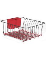 Καλάθι-Πιατοθήκη Νεροχύτη με αντιολισθητική Κόκκινη Βάση Σιλικόνης Ecocasa 01-5474